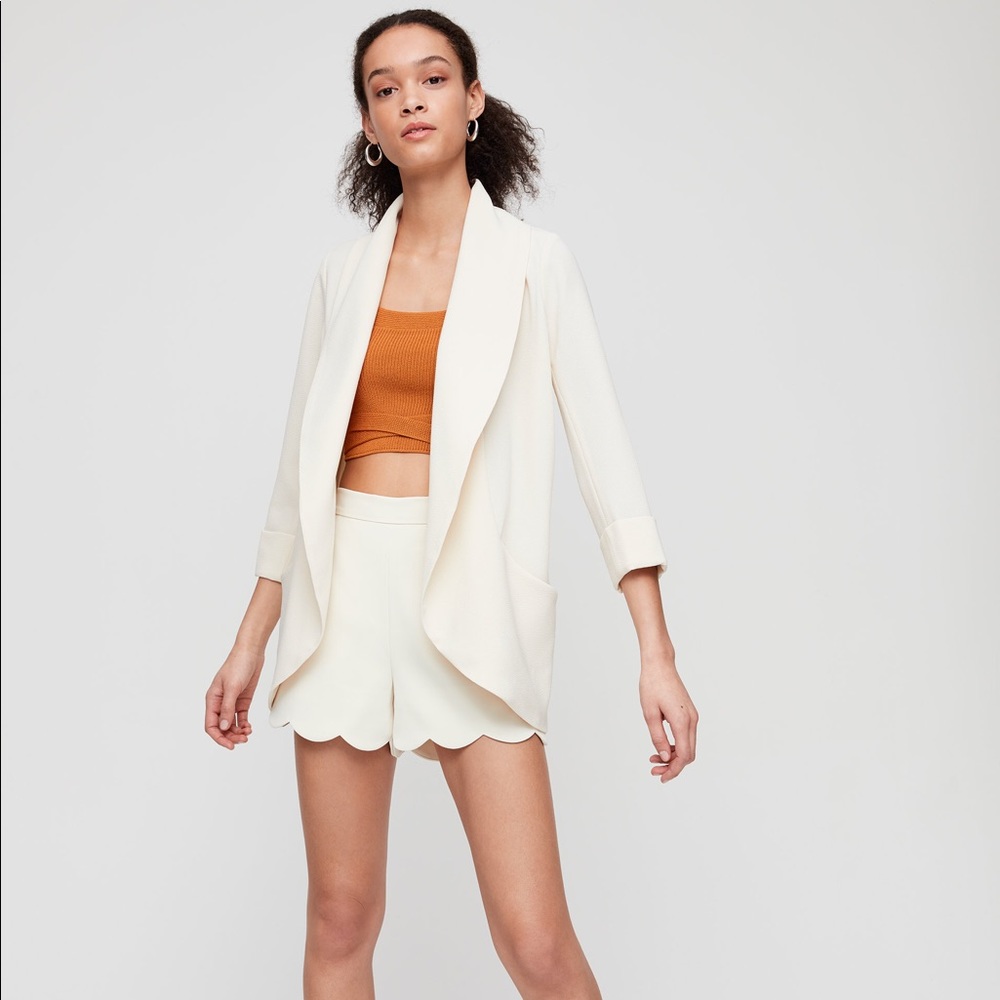 Aritzia Wilfred Chevalier Jacket Blazer in Ivory